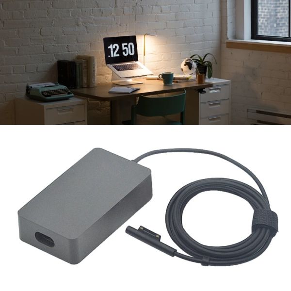 Ladegeräte 15V 65W Tablet Laptop Ladegerät Hocheffizienische Adapter -Adapterkompatibel mit Surface Pro3/4 -Power -Zubehör