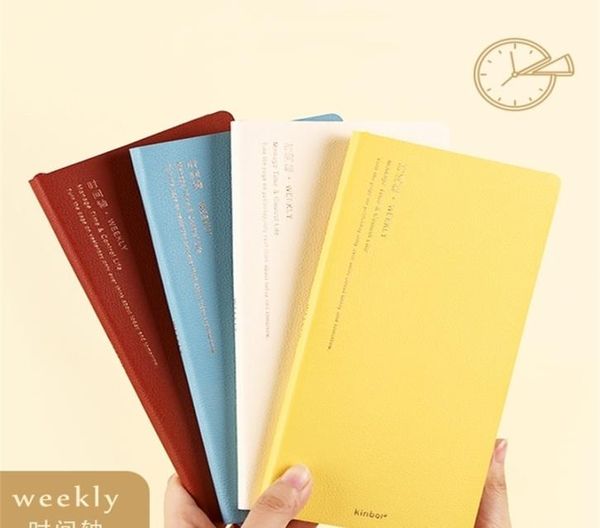 Notepads Kinbor Weekly Planner Notebook Agenda Programma giornaliero Monthly Book Book Portable Record Diary Notepad Schooloffic 220924410841