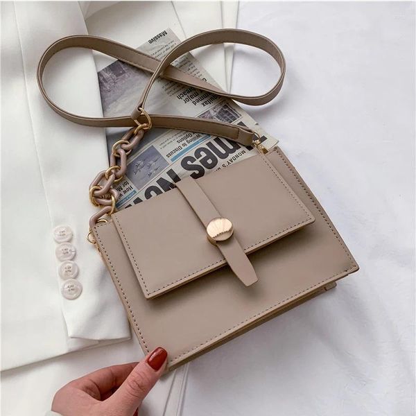 Bolsas de ombro bolsas de couro PU e bolsas para mulheres designers de luxo de moda meninas femininas femininas decoração de cinto de cores sólidas crossbody