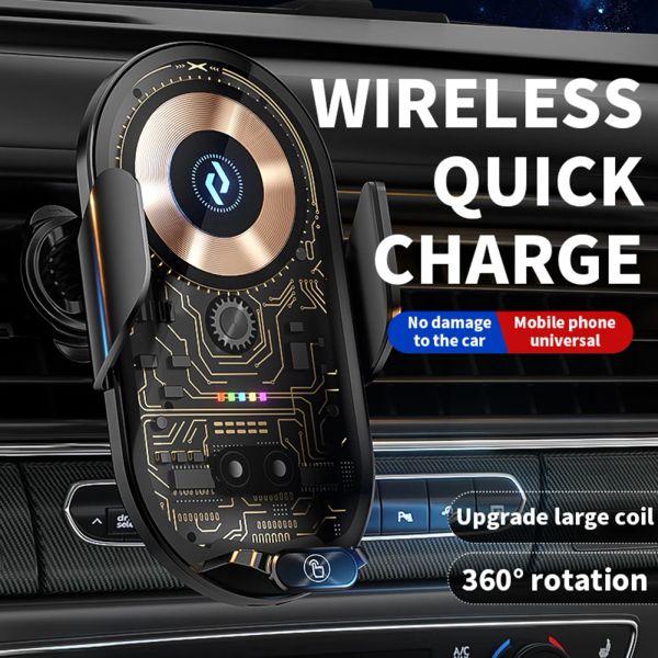 Caricabatterie Q18 Caricatore di auto magnetiche a 360 gradi Ruota Auto Air Air Stipper per iPhone 14/13/12 Phone Caring Wireless