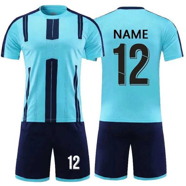 Поклонники Tops Tees 2022 Мужчины и Kid Football Uniforms Club Team Soccer Jerseys Custom Детские футбольные футбольные майки устанавливают детские спортивные костюмы Fast Dry Y240423