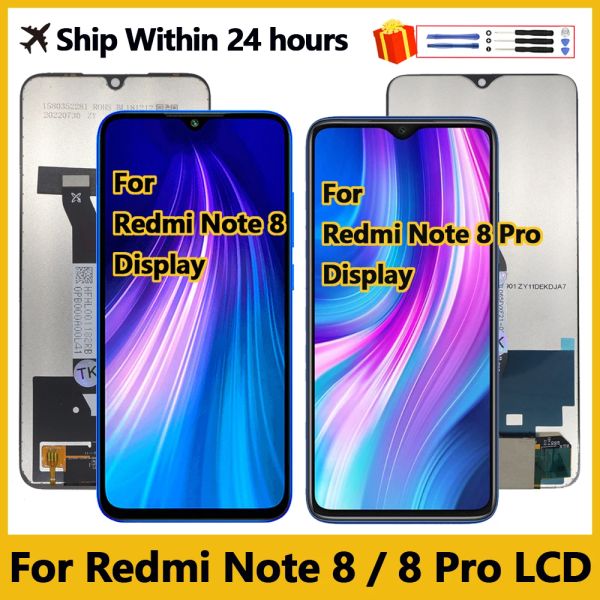 Leggings para Xiaomi Redmi Nota 8 Pro Display Touch Digitizer para Redmi Nota 8 LCD M1908C3JG M1906G7G SCREENS MONTAGEM DE SUPLEMA