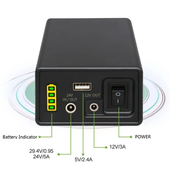 Router Power Bank Mini Ups per WiFi, router, Modem, 36W DC 5V 12V 24V Outptu