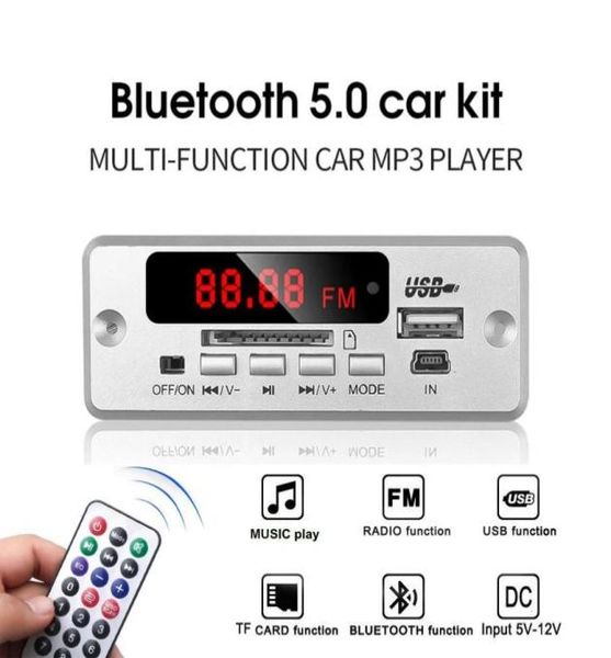 Bluetooth V50 MP3 Stereo Decoding Module Wireless USB MP3 -плеер TF SLOT FM Пульт для автомобильного динамика Phone2596851