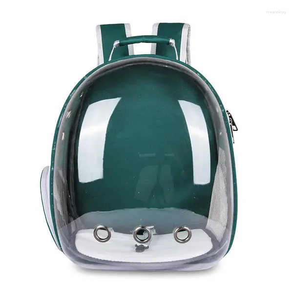 Transportador de cachorro Bolsa de gato respirável Espaço Pet Outing Backpack Backpack Panoramic Travel transparente