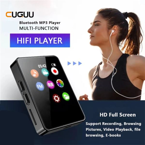 Jogador de 2 polegadas Mini Mp3 player portátil Bluetooth 4.1 HiFi Speaker Sports Music com FM Radio Video Ebook Recorder Walkman