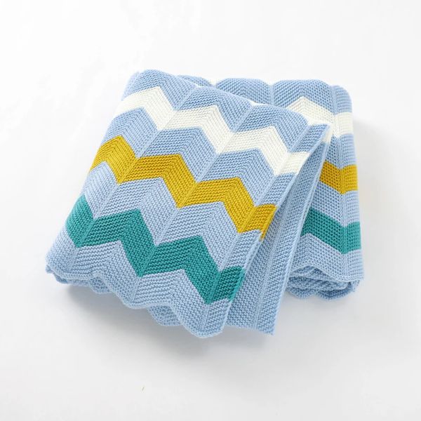 Сетает детские одеяли модные радужные полосы клетки новорожденных девочек -коляска коляска