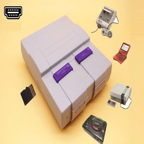 Consoles Retro Game Console com TF Card Slot para SNES para NES para Sega Megadrive para GBA Suporte Salvar Load Hdmicompatible