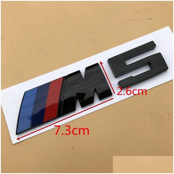 Autoabzeichen 1PCS Glossy Black 3D ABS M2 M3 M4 M5 Chrom Emblem Styling Fender Trunk Badge Logo Aufkleber für gute Qualität237K Drop de otzhp