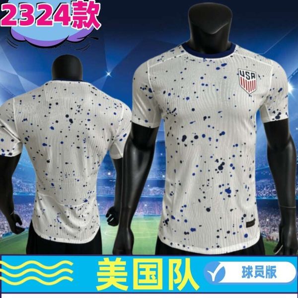 Testros masculinos de Jerseys de futebol 23/24 Equipe dos EUA Jersey Jersey Player Edition Football Game pode ser impresso com