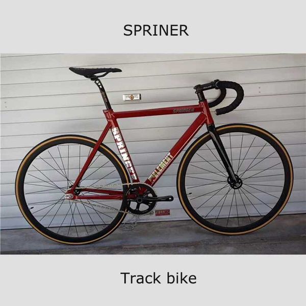 Велосипедные велосипеды Springer 7005 Track Bike Fix Gear Bicycle Fixie Fixie Одно скорость детские велосипедные алюминиевые сплаво