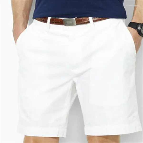 Pantaloncini da uomo Summer Cotton Cotton Solid Casual Pants Chave Chave Fashion Sports Fashion Sports Five Point Beach