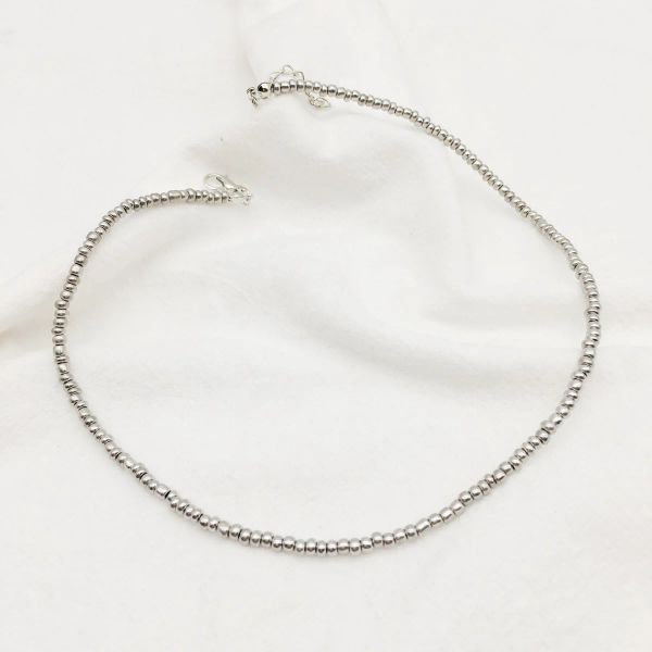 Colares de contas de cor prata colar de gargantilha colar feminino bohemia gota envia