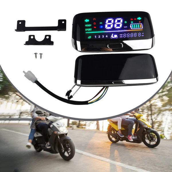 Acessórios 1pc Ebike Display Opcional Windshield Capa de veículo elétrico Medidor digital Tram 6pin Black Electric Bike Acessórios Scooters