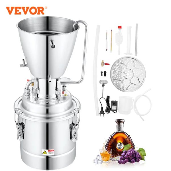 MACCHINE DETILLER VEVOR Alcool 10 // 30/50/70L Alcool ancora con 304 kit di birra in acciaio inossidabile per vino di whisky distilleria per casa