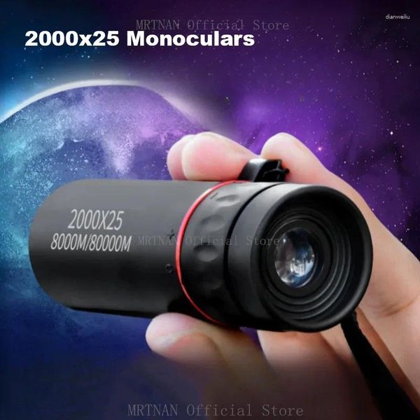 Телескоп на открытом воздухе 2000x25 HD Monocular Mini Mini Portable Mobile Phone с держателями, охотничьи птицы, телескопы наблюдения за птицами