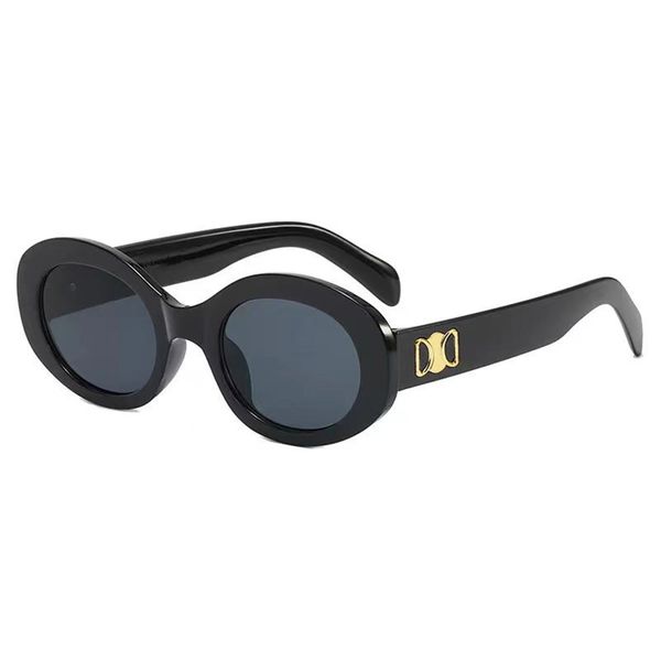 Strand Sonnenbrille Frauen Ovaler Rahmen Designer Sonnenbrille Metallspiegel Beine grüne Objektiv Sonnenbrille Retro kleine runde Rahmen sexy Reise kleine Frauen Brille