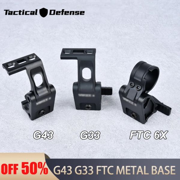 Scopes Tactical FTC CNC Uni G33 G43 Scope Mount AIMPO Lupe 558 Exps Faltbares Metall CNC Optic Riser Micro Base Airsoft Hunting Acce