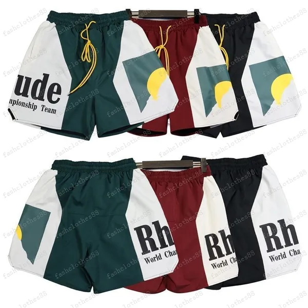 Shorts Summer Fashion Beach Hosen Designer Shorts Rhude Herren hochwertige Straßenkleidung rot blau schwarze lila lange Hosen Herren Shorts