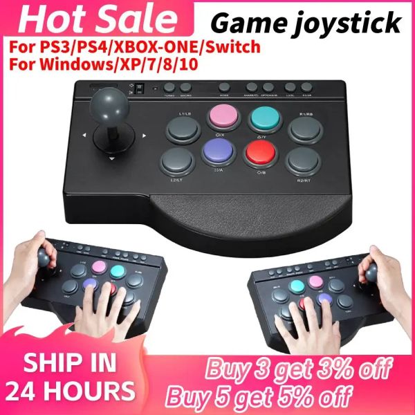Joysticks Retro Game Console Joystick para Ps3/Xbox One/Switch/Android TV Arcade Fighting Game Fight Stick Pxn 0082 USB Street Fighter