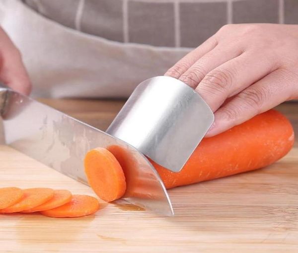 Faca de aço inoxidável rápido Protetor de dedo da mão de mão para cortar fatia Segura Ferramentas de proteção ao dedo cozinhar DD8340039