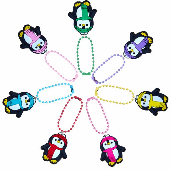 Keychains Lanyards Cartoon Penguin -Serie Keychain Key Ring Ball Perle Fashion Keyrings Charms Car für Frauen Girls Bag Drop Lieferung OTR3s