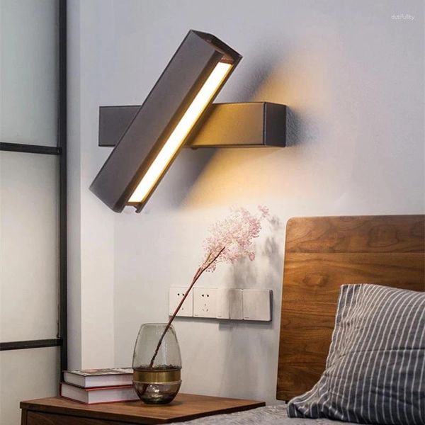 Wandlampen moderne LED -Licht 350 ° Rotatable Lampe für Schlafzimmer Wohnzimmer Innenleuchten Beleuchtung