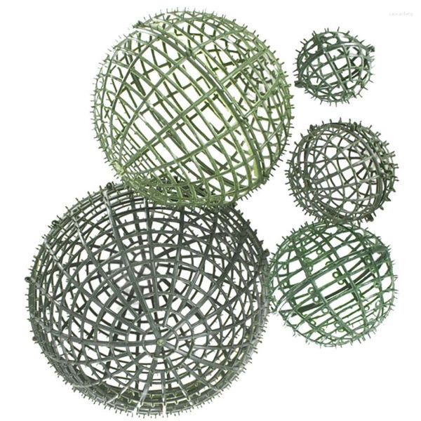 Dekorative Blumen 5 Stcs Kugel Ständer Gras Rahmen Rack Ball Hochzeitskugeln Käfigstütze Blumenarrangement Plastikregalhalter Topiary