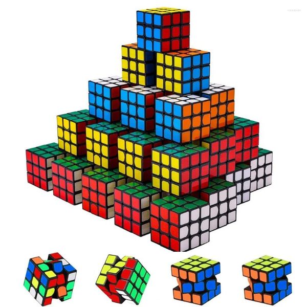 Favor de festa 10/12pcs 3x3 Magic Cube Kids Birthday Gift Toys Speed Speed Cubes Puzzle Favors Educational Gifts Supplies