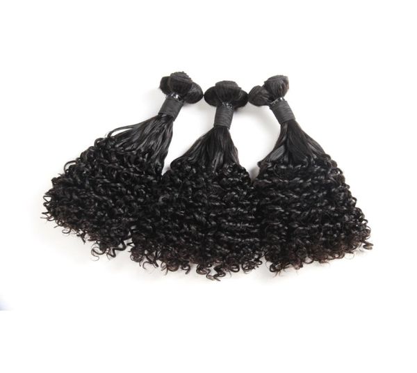 Brazilain fumi cabelos humanos molhados e ondulados Curl 820 polegadas Extensões de cabelo virgens africanas Fumi Water Wave Curly Natural Color2681170