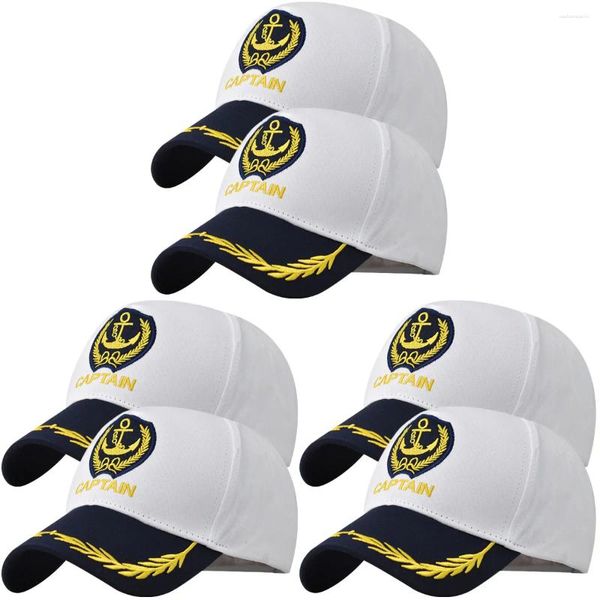 Caps de bola 6 PCs Cap Hats Capitães Acessórios de barco Acessórios para barro de marinheiro