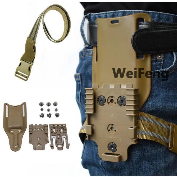 Holsters Taktische Dropbeinband -Gurt -Gun -Holster -Adapter für Glock 17 M9 P226 Schnellverriegelungssystem Kit QLS 22 19 Pistolengürtelplattform