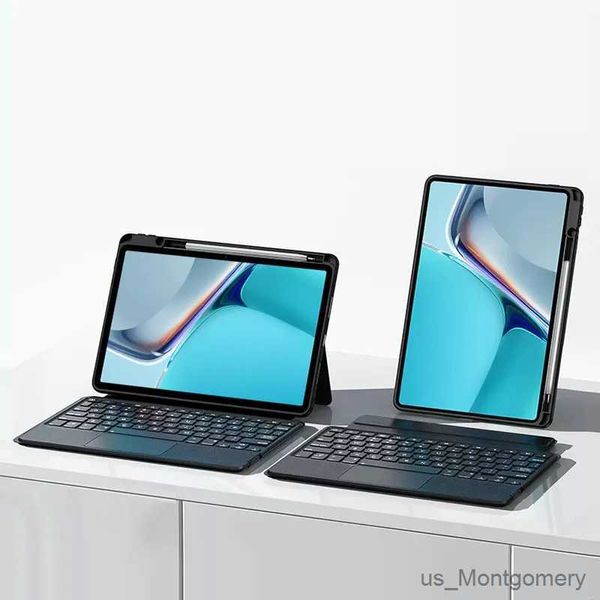 Tablet PC Kılıfları Çantalar Matepad için Manyetik Klavye Kılıfı 11 10.95 Kapak DBY-W09 L09 Tablet Teclado Back aydınlatmalı Dokunmatik Padet Manyetik Klavye