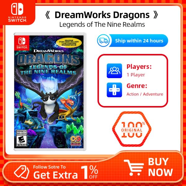 Offerte Nintendo Switch Game DreamWorks Dragons Legends of the Nine Realms Games Physical Cartidge