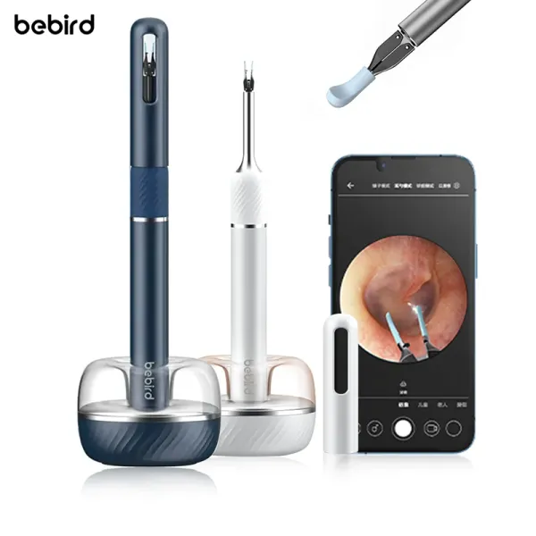 Steuerung Bebird Smart HD Visual Ohrsticks Note5 Pro Wireless WiFi -Ohrreiniger Hochgenauigkeit Ohrwachsentfernung mit Kamera Boorescope