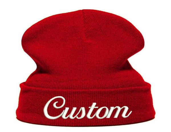 DIY Personality Design Custom Logo осень зимняя сплошная вязаная шляпа Чепочки для мужчин Женщины команды настраивают CAPS7722782