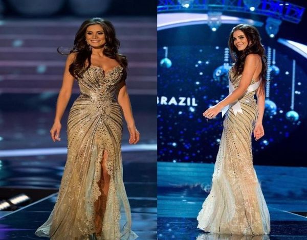 2019 vestido miss mundial brasil baile vestidos de renda de renda cristal