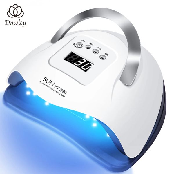 Kits dmoley sol x7 max 114w lâmpada LED UV para seques de unhas Design portátil unhas unhas de lâmpada com sensor lâmpada de manicure profissional