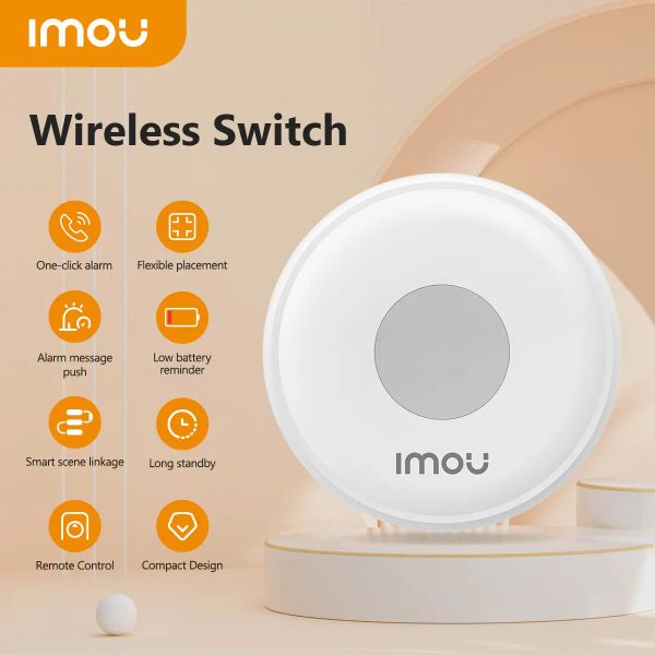 Controllo Imou Smart Zigbee 3.0 Switch Wireless Pulsante di emergenza con modulo LVD a telecomando per la casa intelligente tramite il gateway