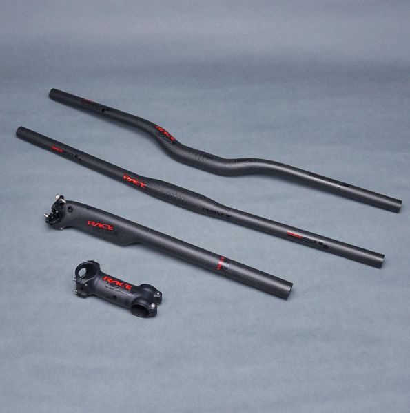 Peças Toseek Race Face Próximo preto vermelho fosco de fibra de carbono de 3k Bicicleta MTB Handelbars Sets Bike Mountain Handelbar + SapitPost + STEM