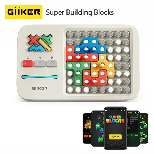 Spieler Giiker Super Blocks Game 1000+ Ebenen Herausforderungen Logikübung Game Bildung Smart Jigsaw Toy für Kinder Weihnachtsgeschenke