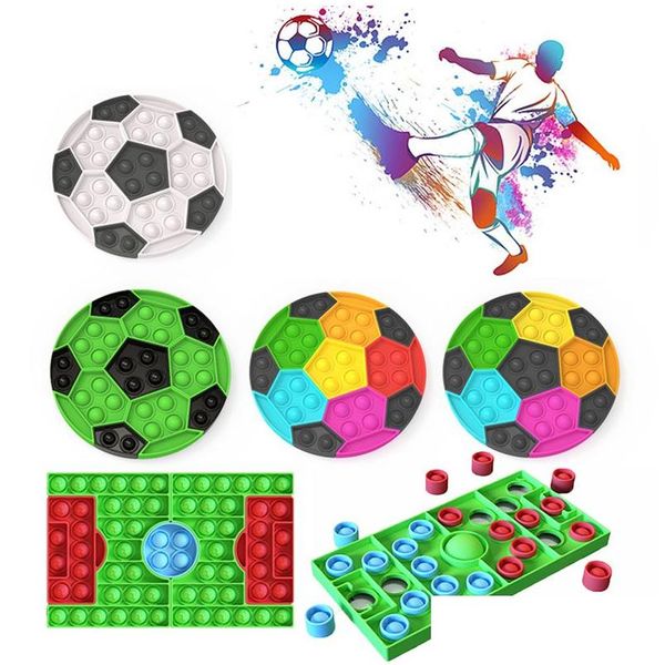 Bath Toys großer Größe Zappel Reliver Fußball European Cup Puzzle Push Blase Anti-adt Kinderspielzeug entlasten Autismus pt001 Drop liefern DHLFO