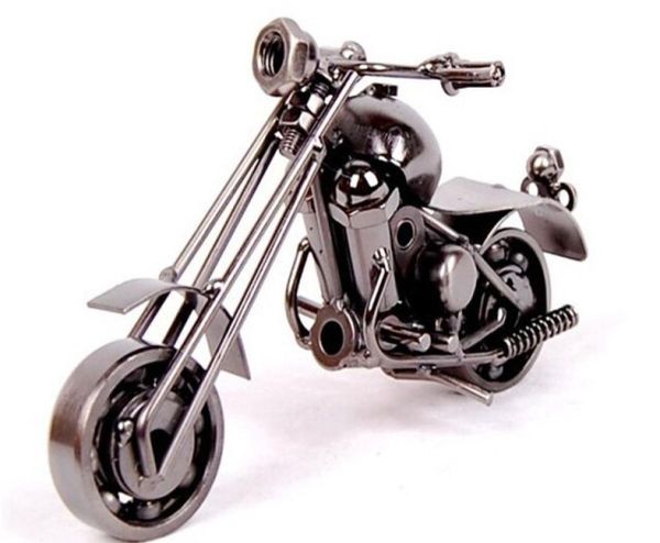 2016 New Home Office Decoration Iron Motorbike Handmade Metal Craft Model Model Artwork Gifts Christmas Gifts M346398275