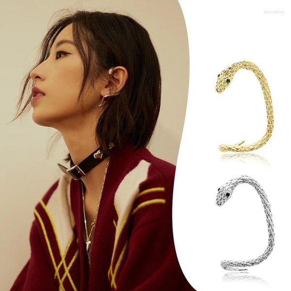 Stift Ohrringe Persönlichkeit Punk Big Snake Clip einzigartiges Design Super cool für Männer Frauen Ohrhahnschmuckzubehör