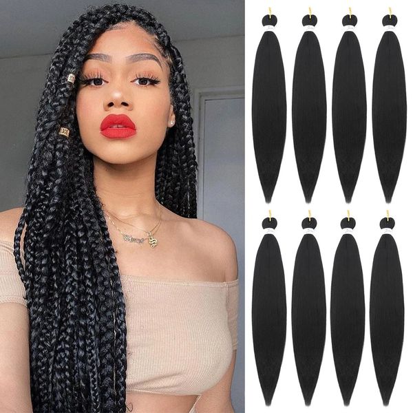 Cabelo de trança pré -esticada Synthetic Braid Jumbo para Pacotes de torção de paixão senegalesa Soku 240419