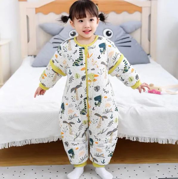 setzt Baby reines Baumwollschlafsack abnehmbar langhülsen tragbare Decke Winter warme Quilt Girls Jungen Kleidung Bettwäsche Quilt