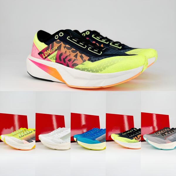 Nuova maratona LDN 2024 FURNCELL SC Elite 4 Lime Red LDN 2024 Scarpe da corsa di maratona Scarpe sportive per uomini da donna EUR 39,5-45