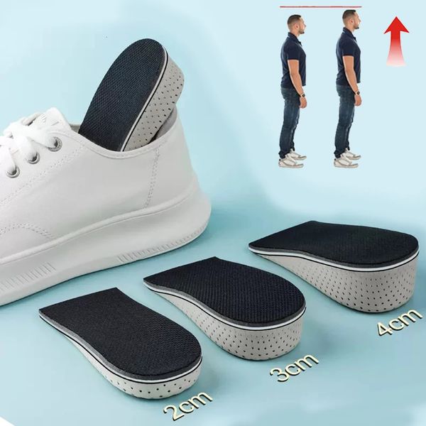 24 cm Memory Foam Einlegesole für Schuhe Männer Höhenhöhe Zunahme Vorlagen atmungsaktive Sweatabsorbent Füße laufen Accessorie 240419
