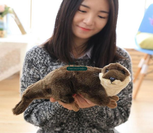 Dorimytrader adorabile mini simulato animale otter bambola peluche ripieno regalo di longo realistico regalo per la decorazione per bambini 16 pollici da 40 cm dy6495793