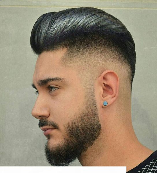 Hair de cabelo masculino PU com perucas de renda francesa para homens European Remy Sistemas de reposição de cabelo humano europeu